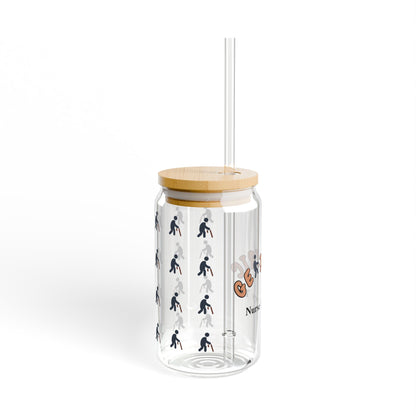 Geriatric Personalized Sipper Glass | Brown & Black