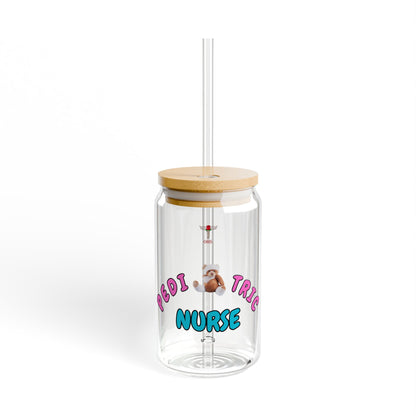 Pediatric Nurse Sipper Glass | Pink & Blue