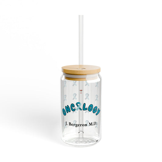 Oncology Personalized Sipper Glass | Blue