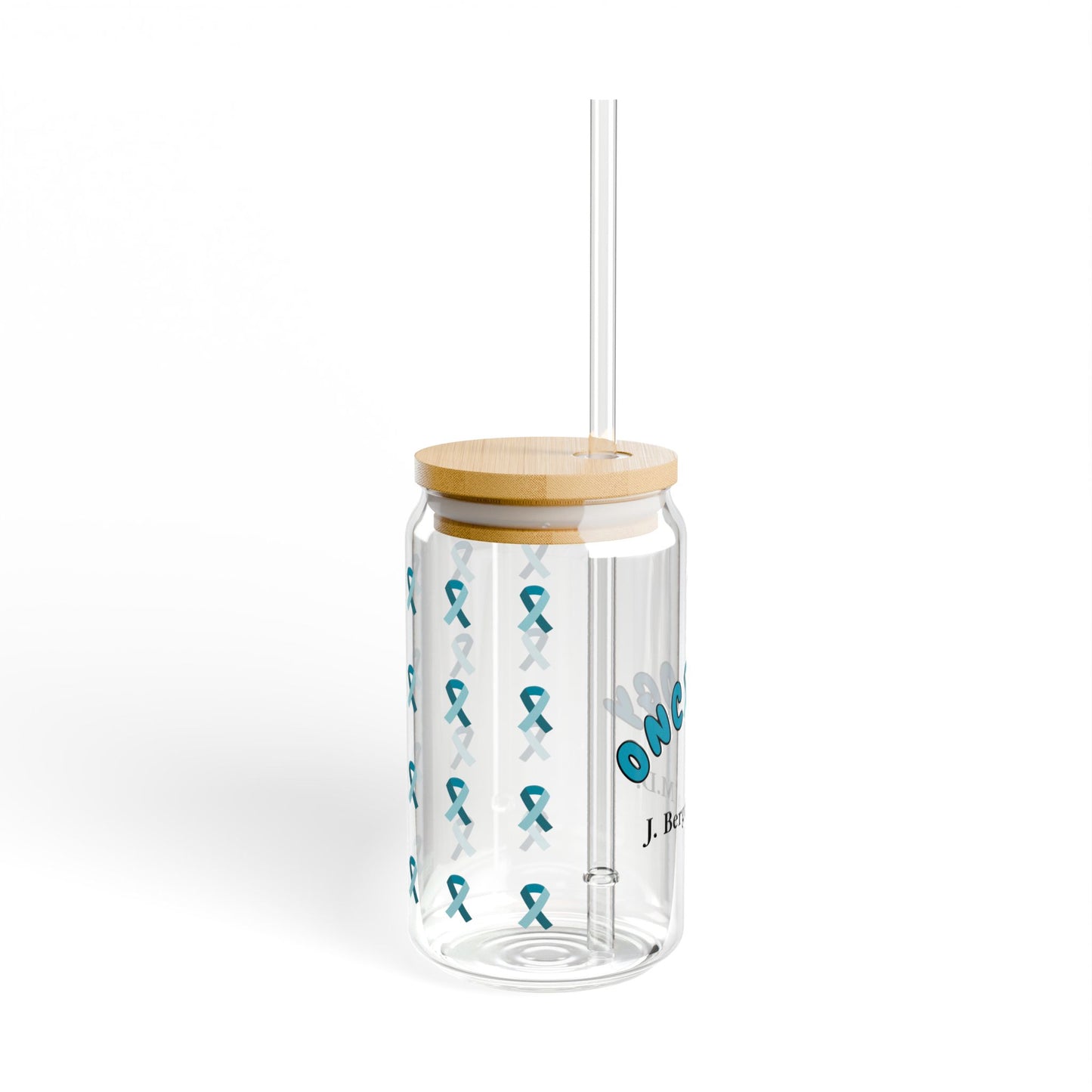 Oncology Personalized Sipper Glass | Blue