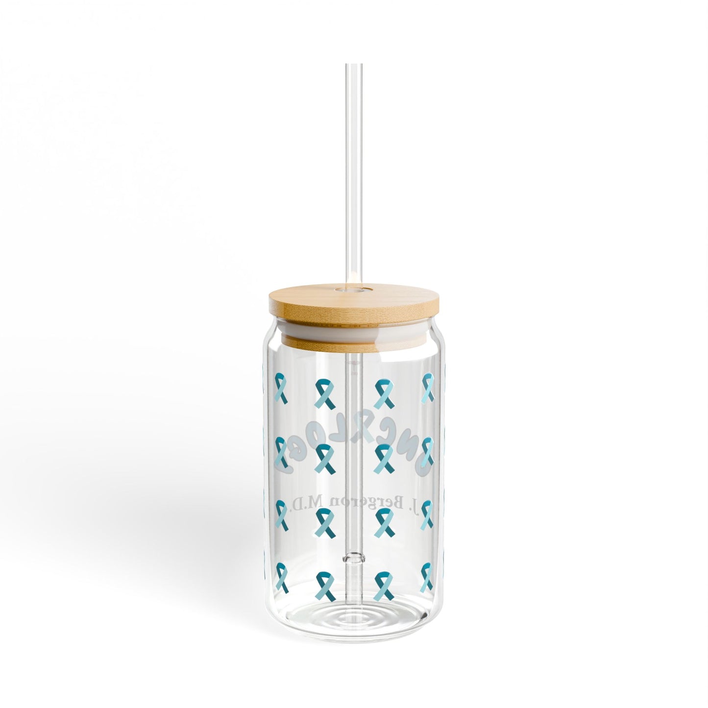 Oncology Personalized Sipper Glass | Blue