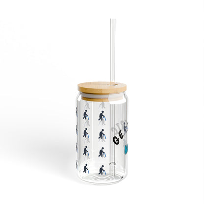 Geriatric Nurse Sipper Glass | Black & Blue