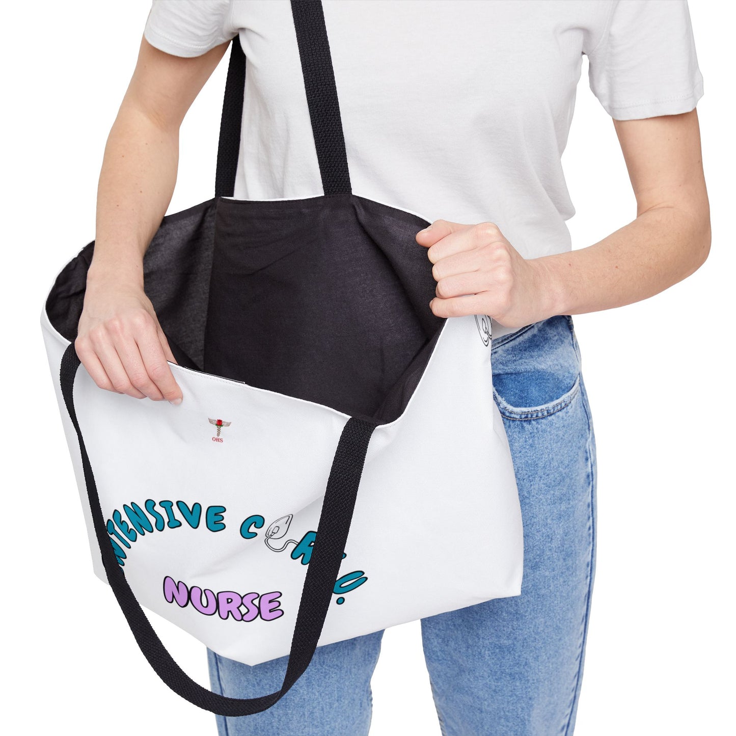 Intensive Care U. Nurse Tote Bag | Blue & Purple