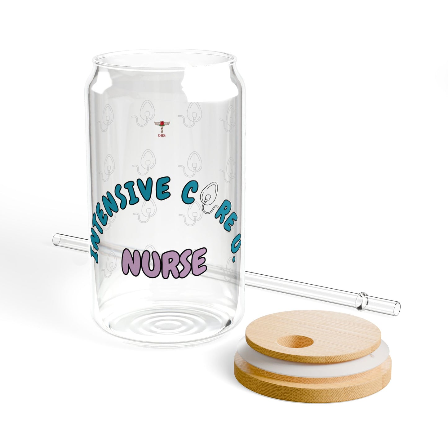ICU Nurse Sipper Glass | Blue & Purple